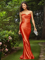 Glamorous Spaghetti Straps Sculpted Beads Prom Dress