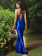 Glamorous Spaghetti Straps Sculpted Beads Prom Dress