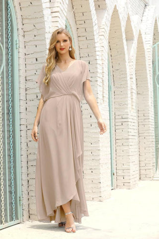 Vestido Baoleely para la madre de la novia, talla grande, escote en V, largo hasta el suelo, formal, para invitada de boda 28020
