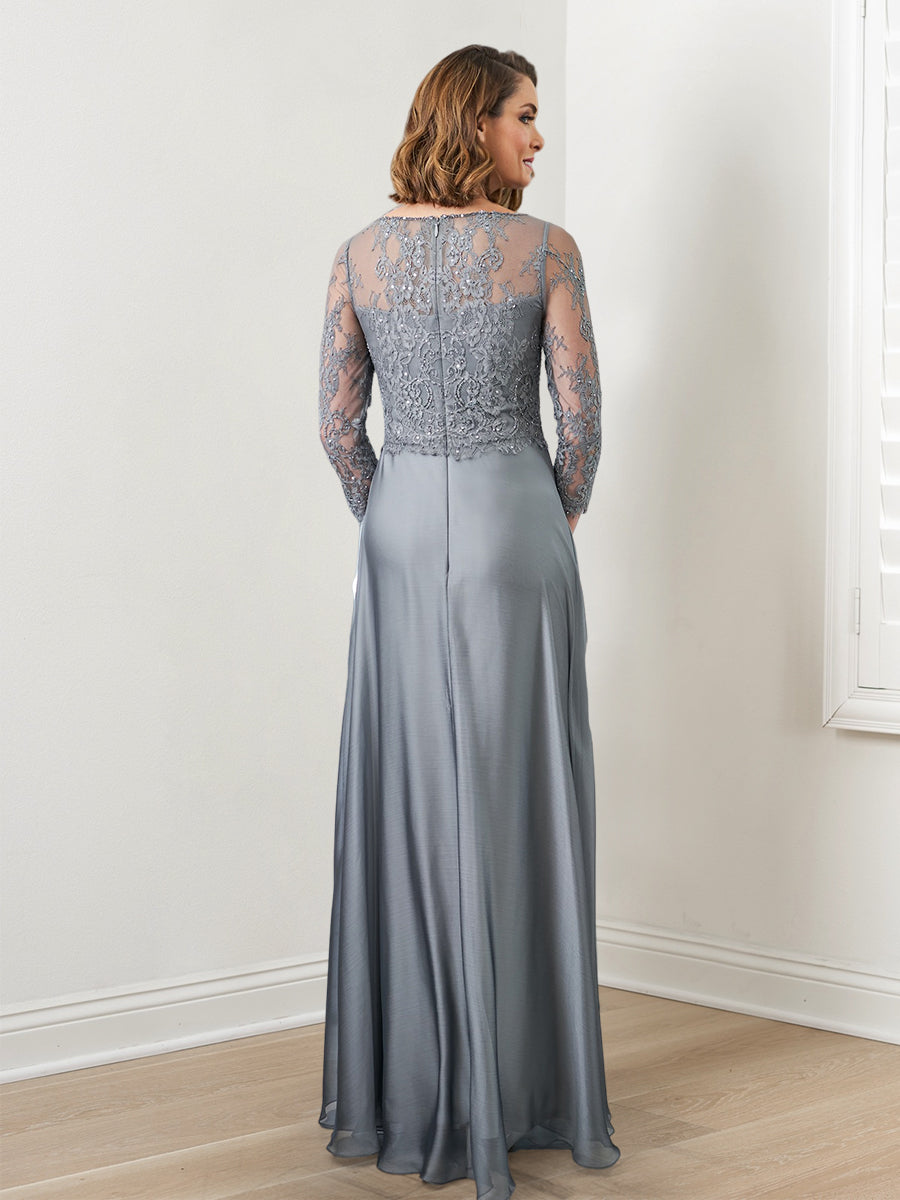 Robes de mariée trapèze/princesse pour la mère de la mariée, ornées d'appliqués et de sequins 