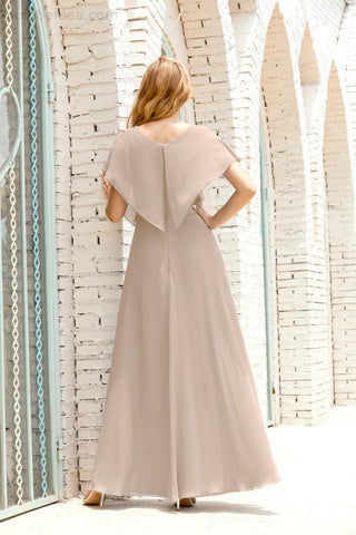 Vestido Baoleely para la madre de la novia, talla grande, escote en V, largo hasta el suelo, formal, para invitada de boda 28020