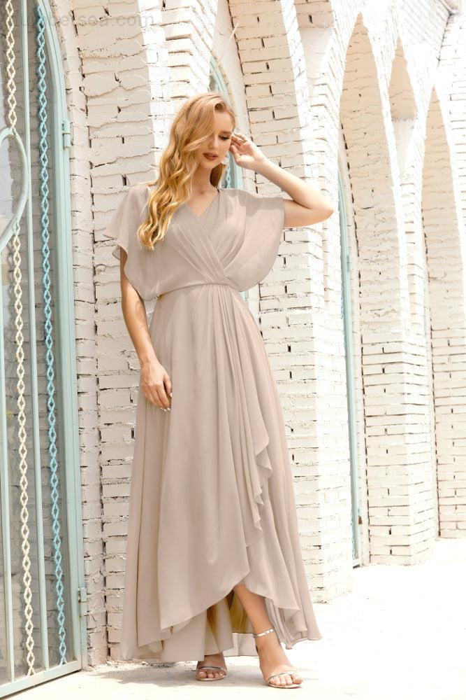 Vestido Baoleely para la madre de la novia, talla grande, escote en V, largo hasta el suelo, formal, para invitada de boda 28020