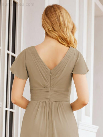 Baoleely Formal Prom Gowns for Mother of The Bride Cap Sleeves Bridesmaid Dress 28047