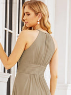 Baoleely Keyhole Bridesmaid Dresses Sleeveless Formal Evening Party Prom Gowns 28043