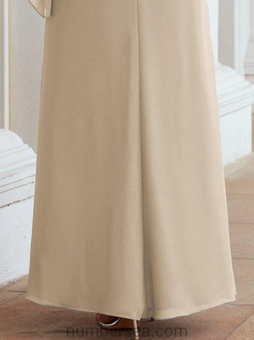 Vestido largo de fiesta formal Sunderly para la madre de la novia con capa de volantes SY28026