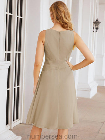 Vestidos de la madre de la novia de Sunderly, vestido de graduación, vestido plisado informal SY28065