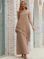 Vestido largo de gasa de talla grande para la madre de la novia, vestido de gala para dama de honor, vestido de graduación SY28019
