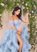 Vestido de maternidad esponjoso de tul