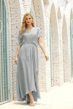 Vestido Baoleely para la madre de la novia, talla grande, escote en V, largo hasta el suelo, formal, para invitada de boda 28020