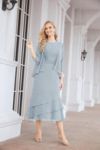 Robe de soirée deux pièces Sunnderly, coupe trapèze, pour la mère de la mariée, référence SY28072