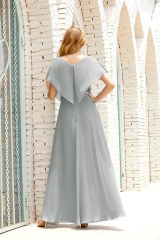 Vestido Baoleely para la madre de la novia, talla grande, escote en V, largo hasta el suelo, formal, para invitada de boda 28020