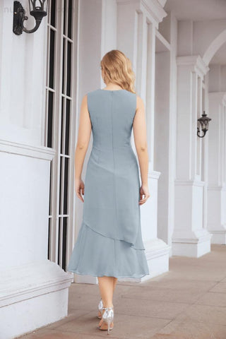 Vestido de fiesta formal de dos piezas corte A para la madre de la novia Sunderly SY28072