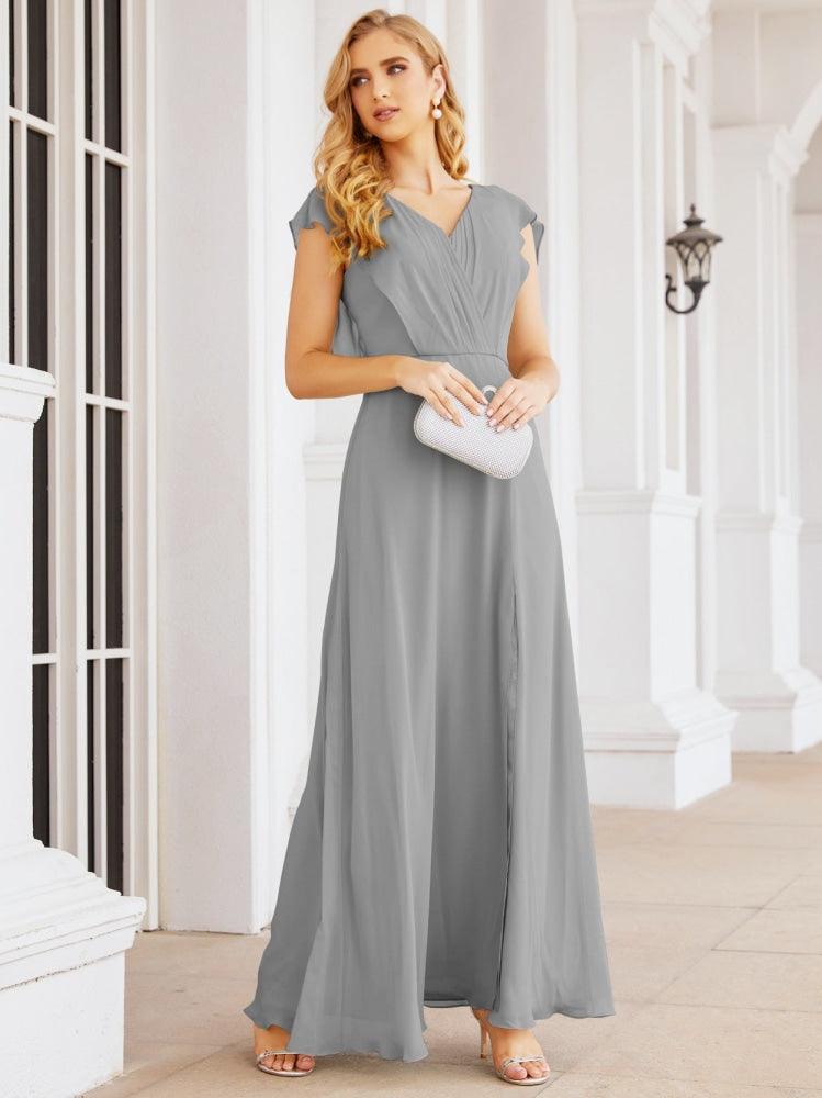 Robe de demoiselle d'honneur Sunnderly, robe de bal formelle à cape, robe dos nu pour la mère de la mariée SY28058 