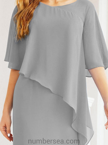 Vestido largo de fiesta formal Sunderly para la madre de la novia con capa de volantes SY28026