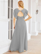 Robe de demoiselle d'honneur Sunnderly, robe de bal formelle à cape, robe dos nu pour la mère de la mariée SY28058 