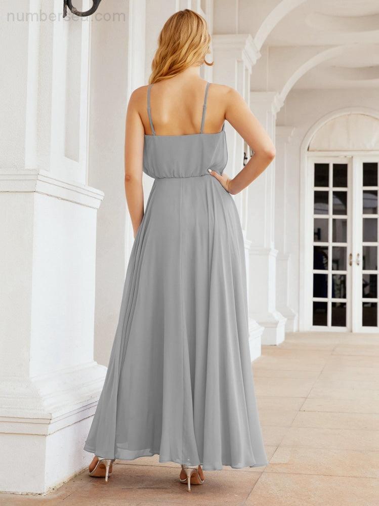 Baoleely  Halter Long Bridesmaid Dresses Formal A line Juniors Dress 28029
