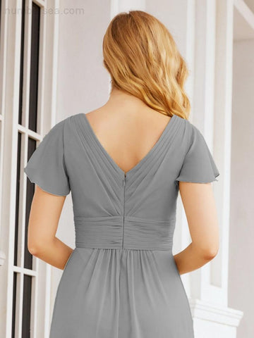 Baoleely Formal Prom Gowns for Mother of The Bride Cap Sleeves Bridesmaid Dress 28047