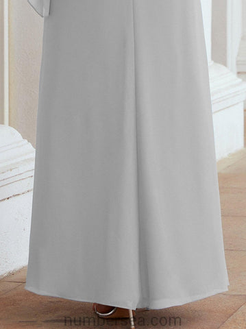 Vestido largo de fiesta formal Sunderly para la madre de la novia con capa de volantes SY28026