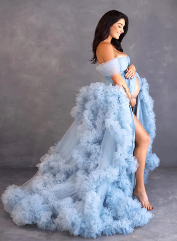 Robe de maternité moelleuse en tulle
