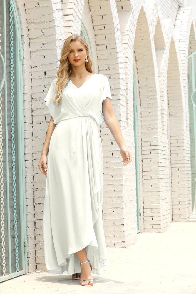 Vestido Baoleely para la madre de la novia, talla grande, escote en V, largo hasta el suelo, formal, para invitada de boda 28020