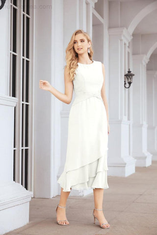 Vestido de fiesta formal de dos piezas corte A para la madre de la novia Sunderly SY28072