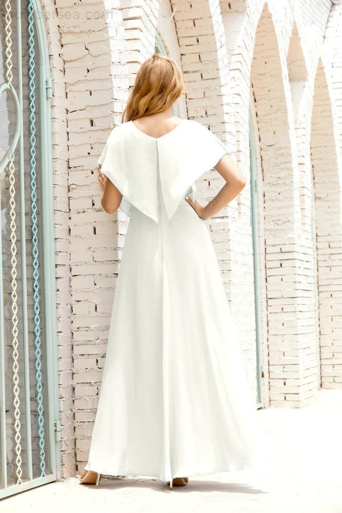 Vestido Baoleely para la madre de la novia, talla grande, escote en V, largo hasta el suelo, formal, para invitada de boda 28020