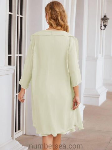 Vestidos de la madre de la novia de Sunderly, vestido de graduación, vestido plisado informal SY28065