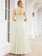 Baoleely Crisscross Halter Bridesmaid Dresses for Party Wedding Evening Prom Maxi Ball Gowns 28053