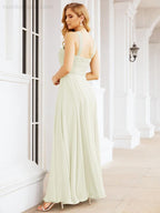 Baoleely Crisscross Halter Bridesmaid Dresses for Party Wedding Evening Prom Maxi Ball Gowns 28053