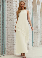Vestido largo de gasa de talla grande para la madre de la novia, vestido de gala para dama de honor, vestido de graduación SY28019