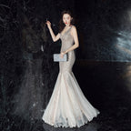 Evening Dress Women Cocktail Elegant Annual Meeting Long Fishtail Sexy Dress