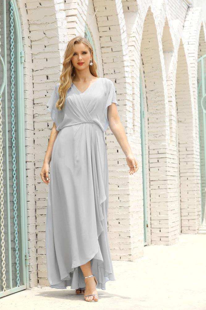 Vestido Baoleely para la madre de la novia, talla grande, escote en V, largo hasta el suelo, formal, para invitada de boda 28020
