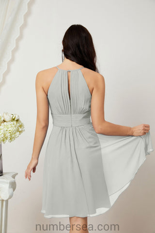 Vestidos de fiesta de bienvenida con cuello halter, vestido formal de cóctel para noche 28011 