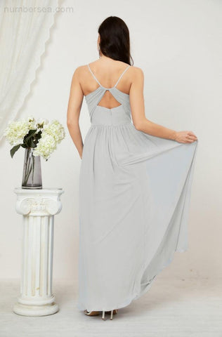 Vestidos de dama de honor con cuello alto Baoleely, de gasa, largos, corte en A, vestido formal de fiesta para boda, fiesta de noche 2801 