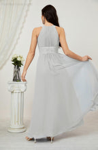 Robe de soirée formelle Baoleely en mousseline de soie, col licou, longue, sans manches, robe de demoiselle d'honneur 2802 