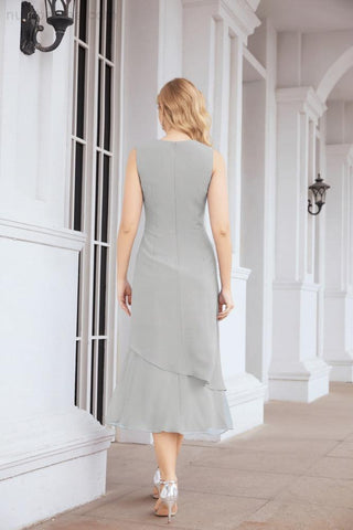 Vestido de fiesta formal de dos piezas corte A para la madre de la novia Sunderly SY28072