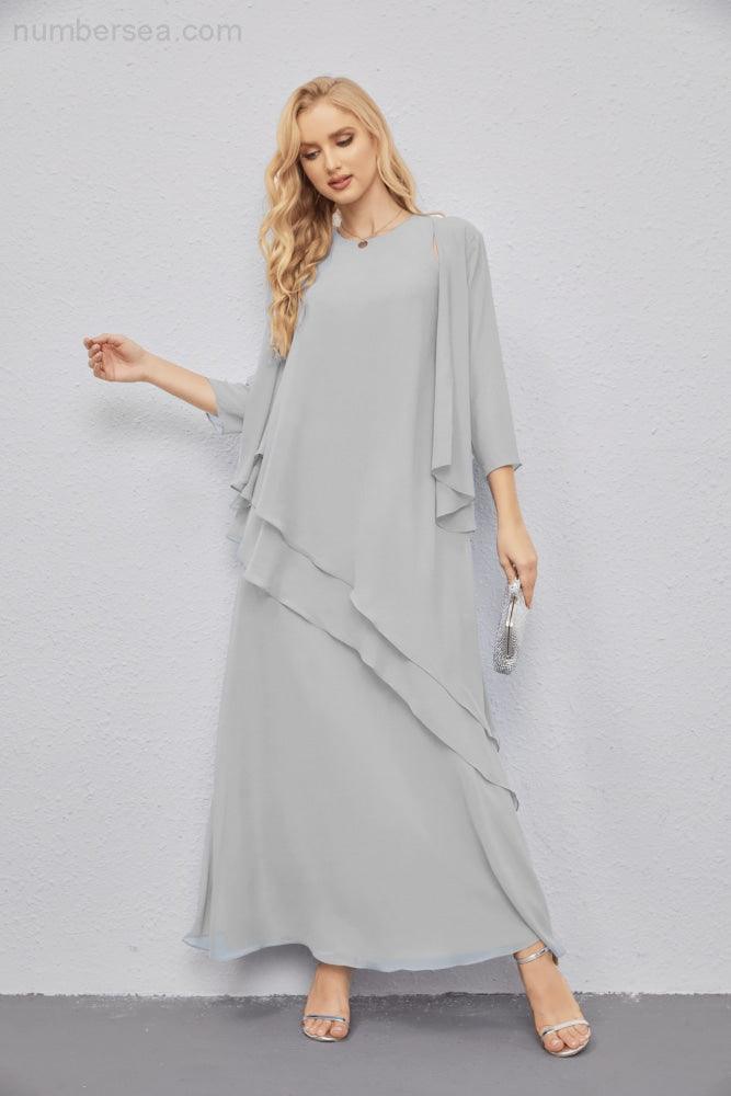 Vestidos de madre de la novia con cárdigan ligero abierto al frente, vestido formal de fiesta 28081 