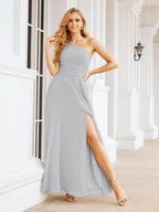 Baoleely One Shoulder Bridesmaid Dresses Long Formal Prom Gowns 28048