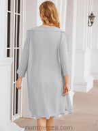 Vestidos de la madre de la novia de Sunderly, vestido de graduación, vestido plisado informal SY28065