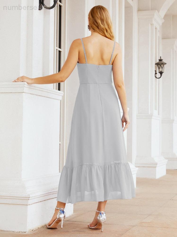 Baoleely Blackless Strap Bridesmaid Dress Ankle Length 28028