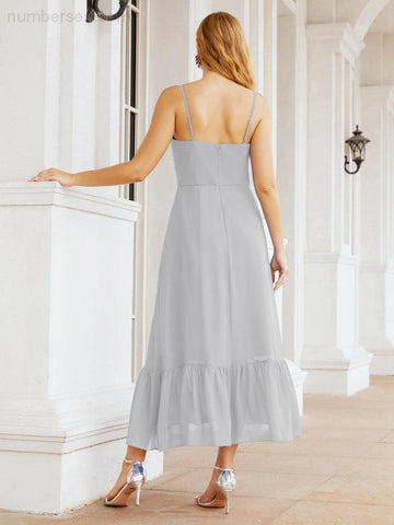 Baoleely Blackless Strap Bridesmaid Dress Ankle Length 28028