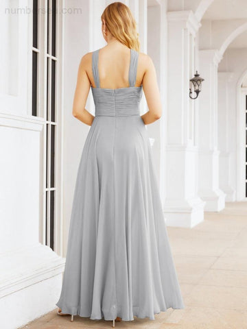 Baoleely Crisscross Halter Bridesmaid Dresses for Party Wedding Evening Prom Maxi Ball Gowns 28053