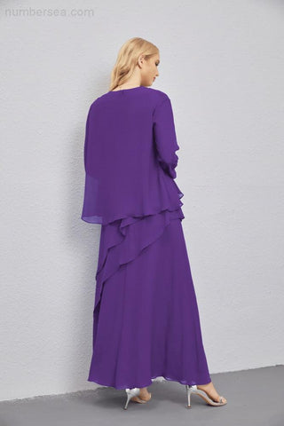 Vestidos de madre de la novia con cárdigan ligero abierto al frente, vestido formal de fiesta 28081 