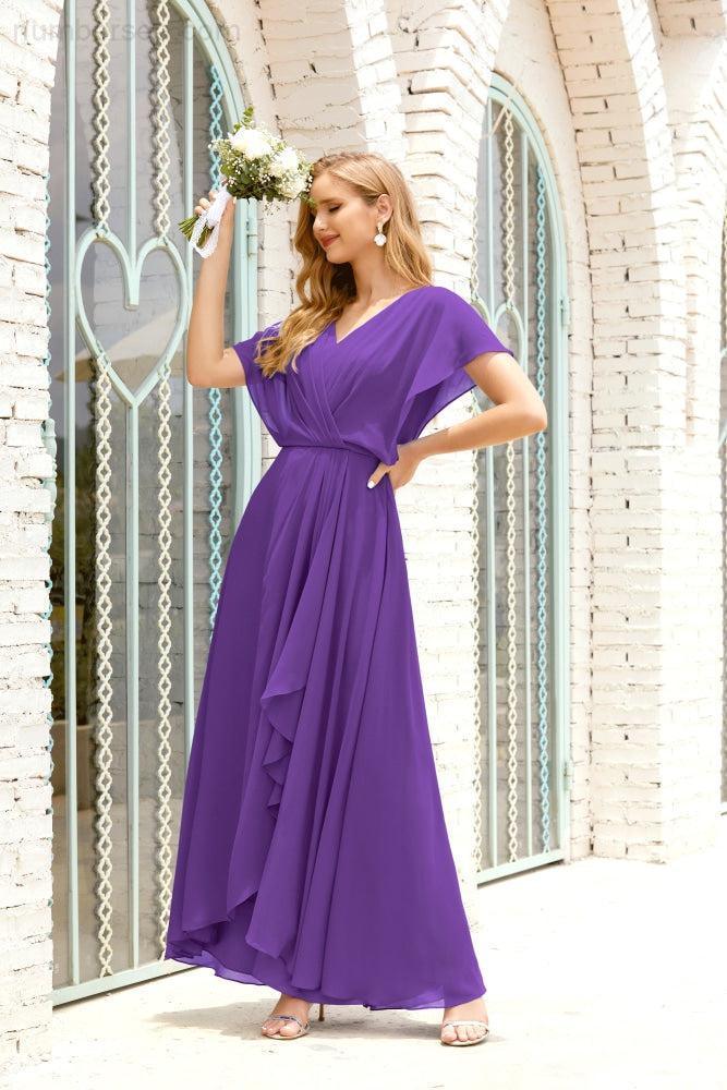 Vestido Baoleely para la madre de la novia, talla grande, escote en V, largo hasta el suelo, formal, para invitada de boda 28020