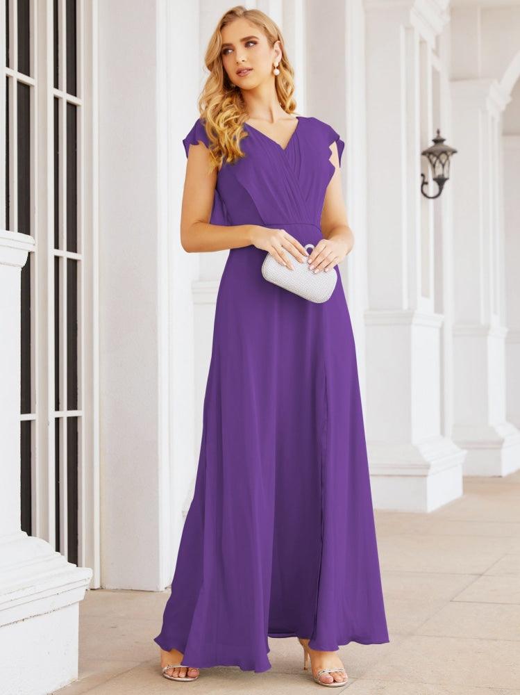 Vestidos de dama de honor Sunderly, vestido de gala formal con capa, vestido con espalda descubierta para la madre de la novia SY28058 
