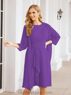 Vestidos de la madre de la novia de Sunderly, vestido de graduación, vestido plisado informal SY28065