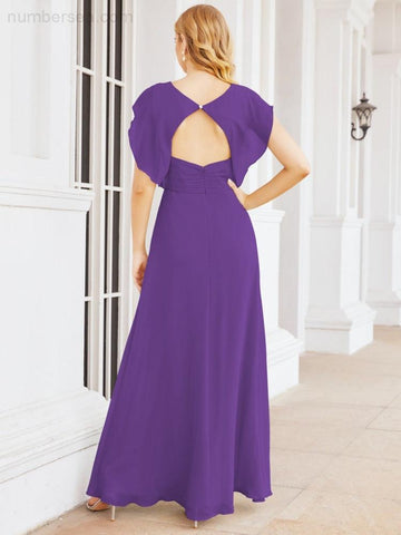 Robe de demoiselle d'honneur Sunnderly, robe de bal formelle à cape, robe dos nu pour la mère de la mariée SY28058 