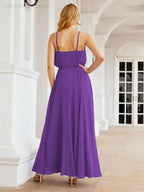 Baoleely  Halter Long Bridesmaid Dresses Formal A line Juniors Dress 28029
