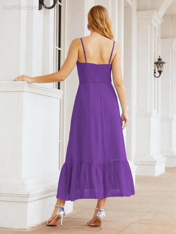 Baoleely Blackless Strap Bridesmaid Dress Ankle Length 28028