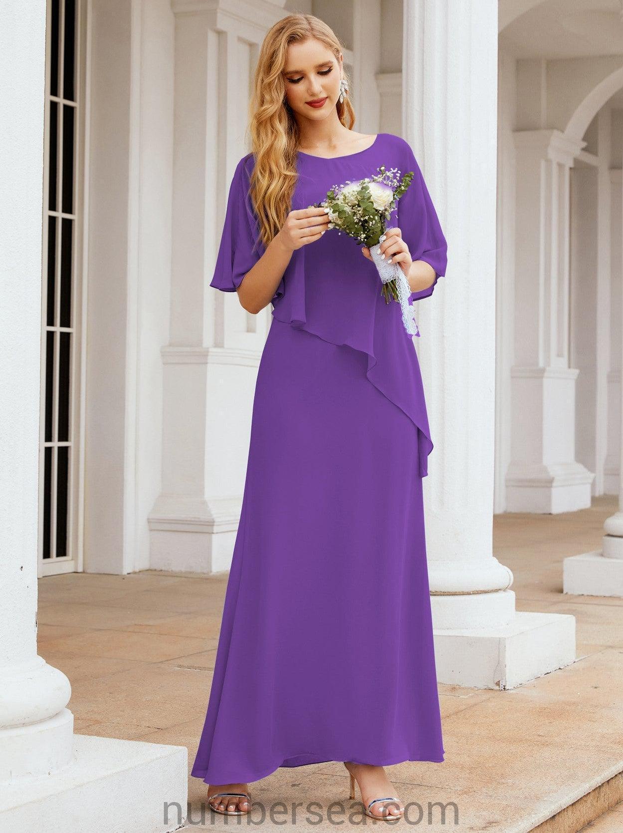 Vestido largo de fiesta formal Sunderly para la madre de la novia con capa de volantes SY28026